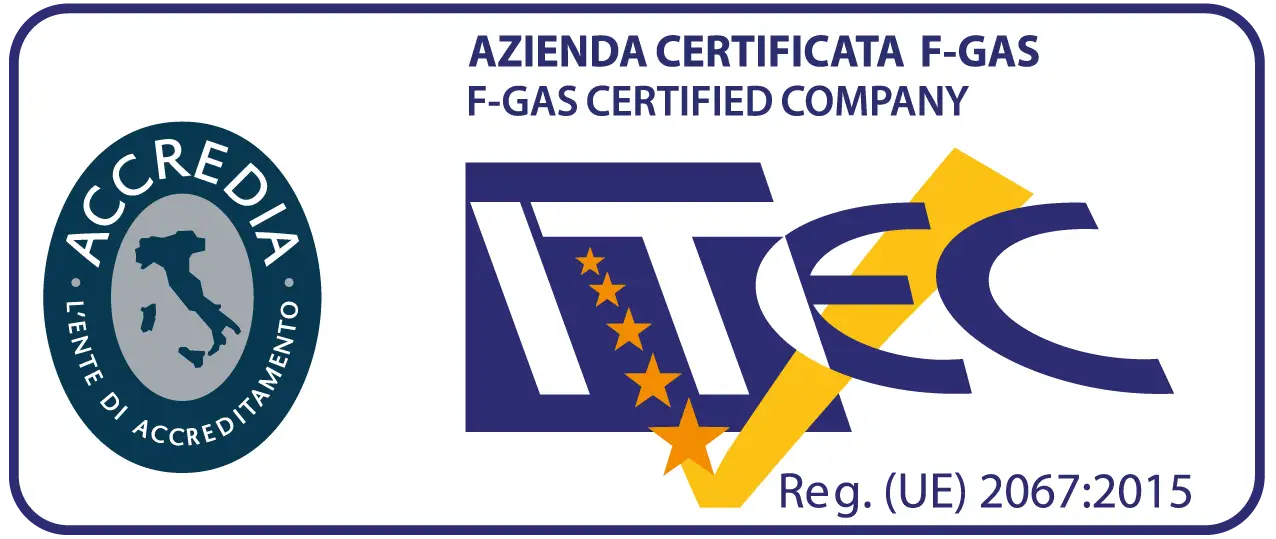 Logo certificazione F-GAS ITEC / ACCREDIA